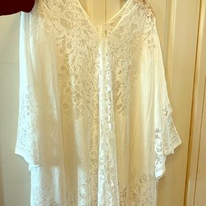 White Swimsuit Cover Up / Poncho